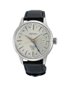 Orologio Seiko Presage Cocktail Quadrante GMT Argento con Cinturino in Pelle