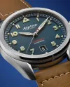 Montre Alpina Pilot Startimer Automatique Bleue avec Bracelet en Cuir 40 mm