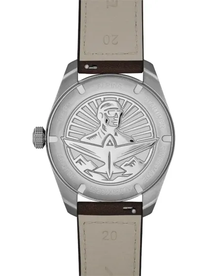 Alpina Pilot Startimer Automatic Green Watch with 40mm Leather Strap