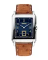 Alpina Heritage Carrée Automatic Blue Watch with Leather Strap
