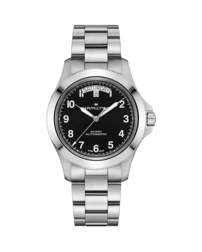 Orologio Hamilton Khaki Field King Nero con Cinturino in Acciaio 40 mm