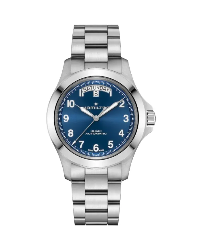 Orologio Hamilton Khaki Field King Blu con Cinturino in Acciaio 40 mm