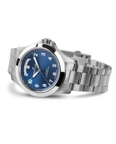 Hamilton Khaki Field King Blue Stainless Steel Watch 40mm