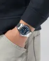 Montre Hamilton Khaki Field King en acier inoxydable bleu 40 mm