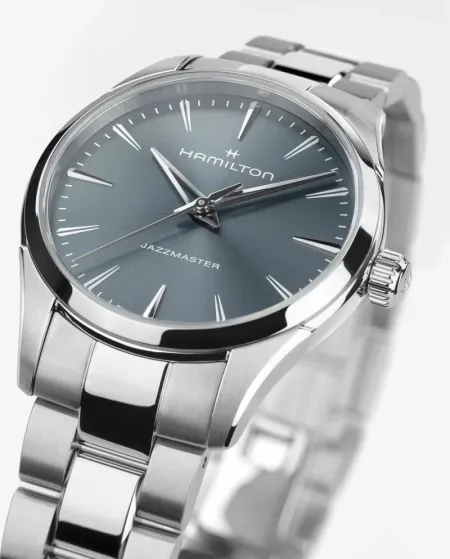 Montre Hamilton Jazzmaster Quartz à cadran bleu 32 mm