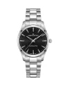 Hamilton Jazzmaster Quartz Watch with Black Dial and Steel Strap 40mm