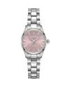 Montre Hamilton Jazzmaster Quartz avec cadran rose et bracelet en acier de 32 mm
