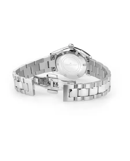 Hamilton Jazzmaster Quartz Watch with Silver Dial and 32mm Steel Strap