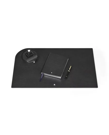 Montblanc Black Grained Leather Desk Pad 60 x 40 cm
