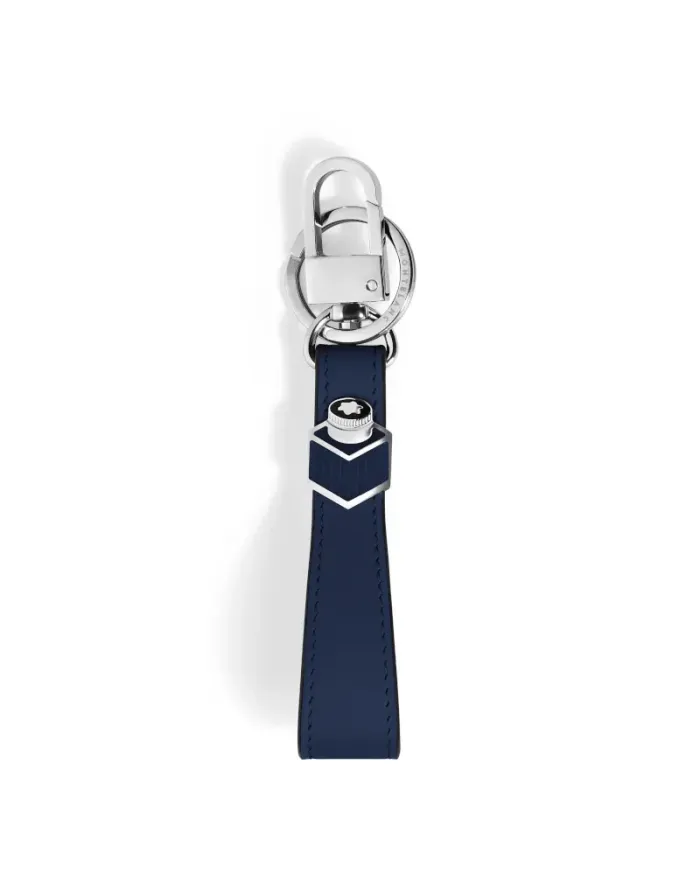 Portachiavi Montblanc Meisterstuck Inkwell in Pelle Blu