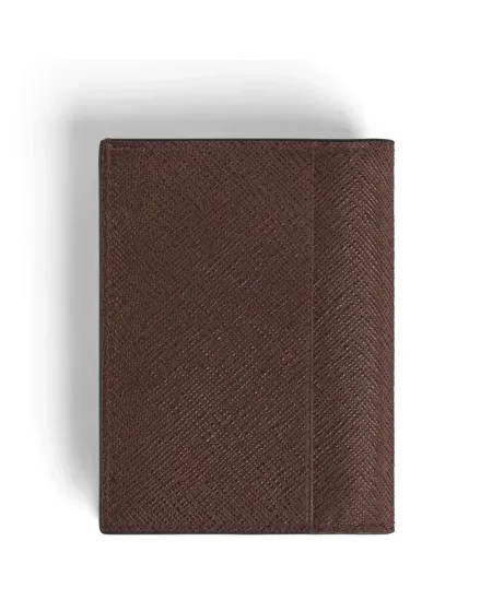 Mini Portafoglio Montblanc Sartorial a 4 Scomparti in Pelle Marrone