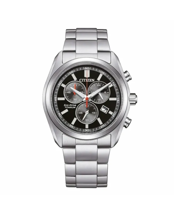 Cronografo Citizen Super Titanio Eco Drive Quadrante Nero 40 mm