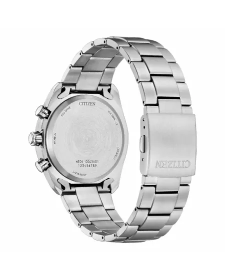Citizen Super Titanium Eco Drive Chronograph Black Dial 40mm