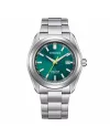 Montre Citizen Super Titanium 1900 Eco Drive, cadran vert, bracelet en acier, 40 mm