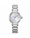 Montre Citizen Maybell Lady Eco Drive avec cadran blanc et bracelet en acier de 29 mm