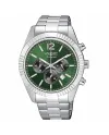 Chronographe Vagary Timeless, cadran vert, bracelet en acier