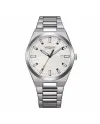 Vagary Timeless Watch White Dial Steel Strap 38mm