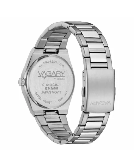 Montre Vagary Timeless, cadran blanc, bracelet en acier, 38 mm