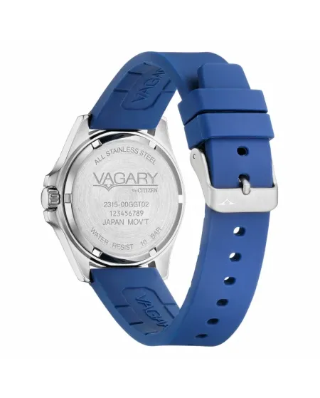 Vagary Aqua39 Watch Blue Dial Silicone Strap 39mm