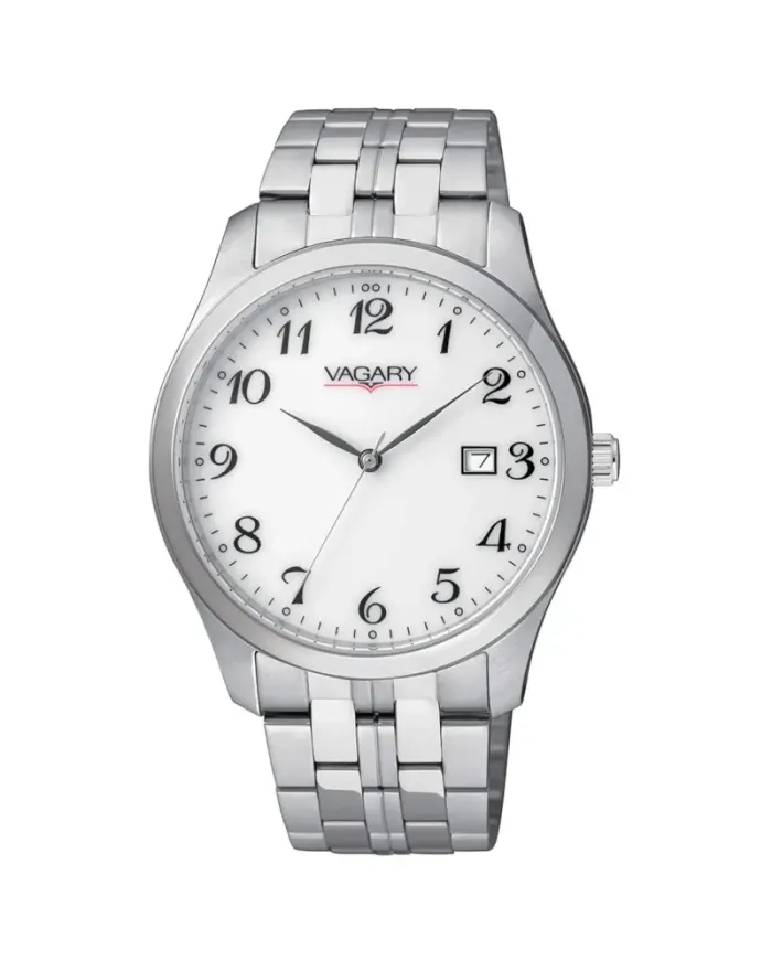 Vagary Infinity Watch White Dial Steel Strap 38mm