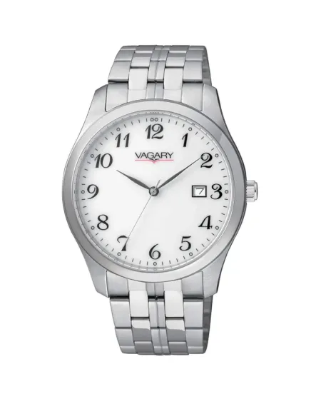 Vagary Infinity Watch White Dial Steel Strap 38mm