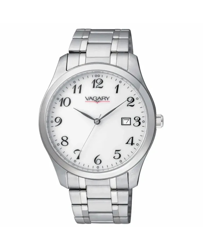 Vagary Infinity Watch White Dial Steel Strap 38mm