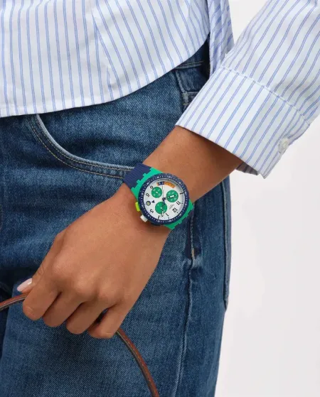 Swatch Essentials Time Flies Chronograph Watch