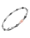 Bracciale da Uomo Zancan Eternity Titanium in Titanio e Oro Rosa con Elementi Biconici