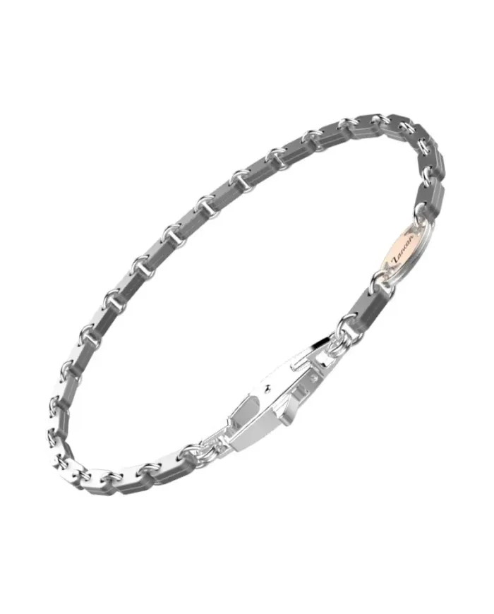 Bracciale da Uomo Zancan Eternity Titanium in Titanio e Oro Giallo con Elementi Ovali