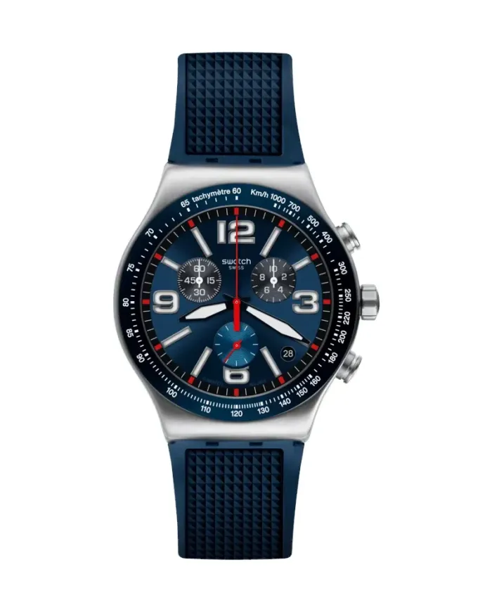 Orologio Cronografo Swatch Blue Grid