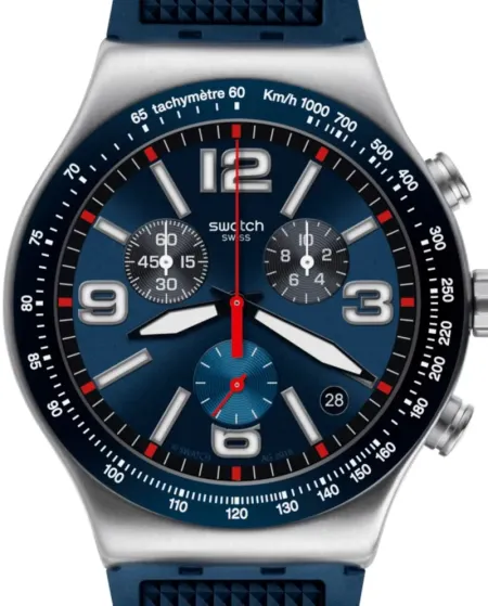 Orologio Cronografo Swatch Blue Grid