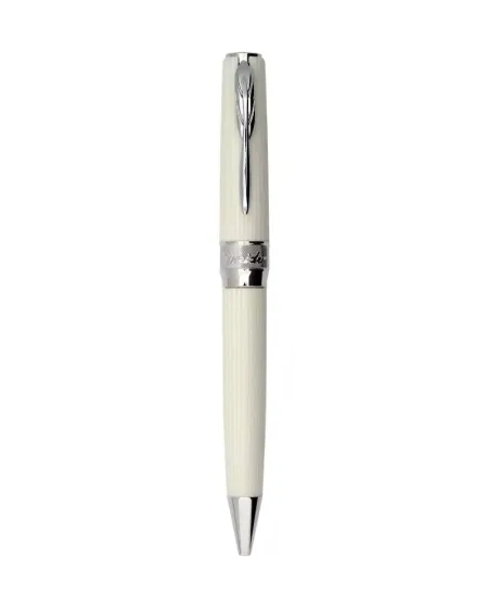 Pineider Alba Classic Ballpoint Pen with Palladium Trims