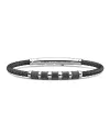 Zancan Eternity Titanium Men's Bracelet in Titanium, Silver, and Silicone
