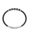 Zancan Eternity Titanium Men's Bracelet in Titanium, Silver, and Silicone