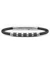 Bracciale da Uomo Zancan Eternity Titanium in Argento, Titanio e Silicone Intrecciato