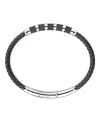 Bracelet Zancan Eternity en titane pour homme, argent, titane et silicone