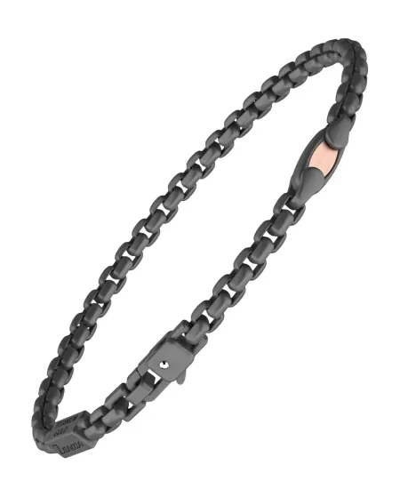 Bracciale da Uomo Zancan Eternity Titanium in Titanio e Oro Rosa con Maglie Squadrate