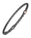 Bracciale da Uomo Zancan Eternity Titanium in Titanio e Oro Rosa con Maglie Squadrate