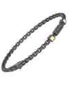 Bracciale da Uomo Zancan Eternity Titanium in Titanio e Oro Giallo con Maglie Squadrate