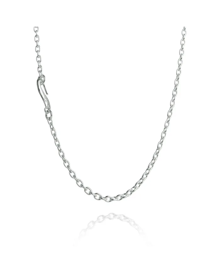 Rolò Chain in White Gold 90cm