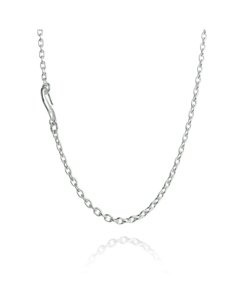 Rolò Chain in White Gold 90cm