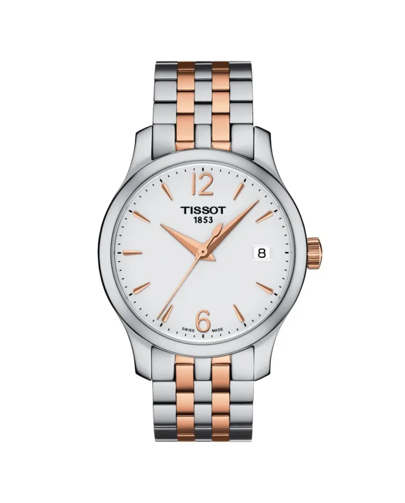 Orologio Tissot Tradition Lady con Quadrante Bianco e Bracciale in Acciaio  | Gioielleria Casella | Orologi al quarzo