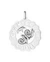 Chantecler Capri pendant with roosters and sun in silver