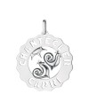 Pendentif Chantecler Capri avec coqs et soleil en argent