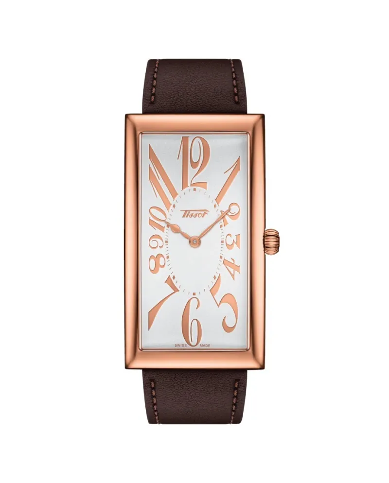 Orologio Tissot Heritage Banana Centenary Edition Pvd Oro Rosa con  Quadrante Argento e Cinturino in Pelle Marrone | Gioielleria Casella |  Orologi al quarzo