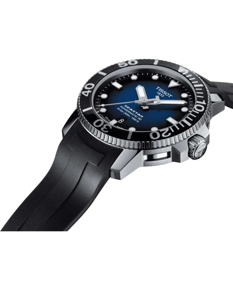 Orologio Tissot Seastar 1000 Powermatic 80 con Quadrante Blu Sfumato e  Cinturino in Caucciù | Gioielleria Casella | Orologi automatici