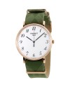 Montre Tissot Everytime Big Gent avec cadran blanc et bracelet en tissu vert