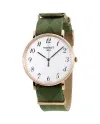 Tissot Everytime Big Gent Watch with White Dial and Green Fabric Strap