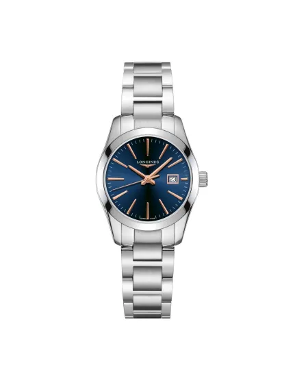 Montre Longines Conquest Classic pour femme, cadran bleu et bracelet en acier