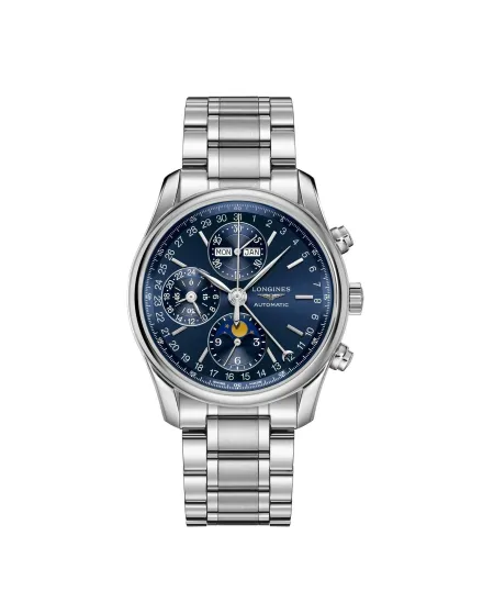 Montre chronographe Longines The Master Collection avec cadran bleu et bracelet en acier